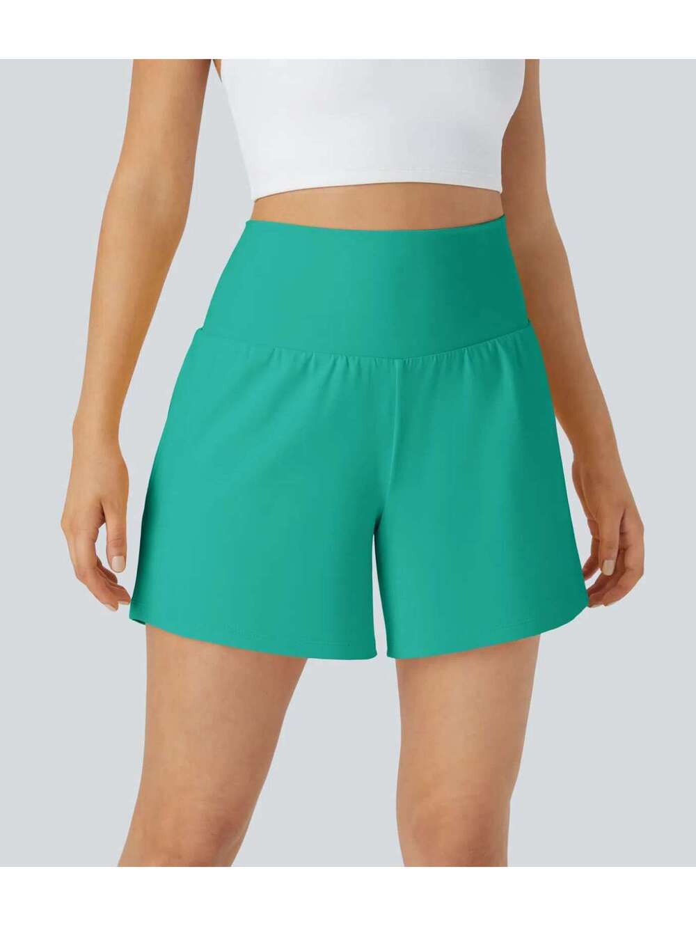 HALARA Airy Super High Waisted 2-in-1 InstantCool Shorts with Pockets- XL Long